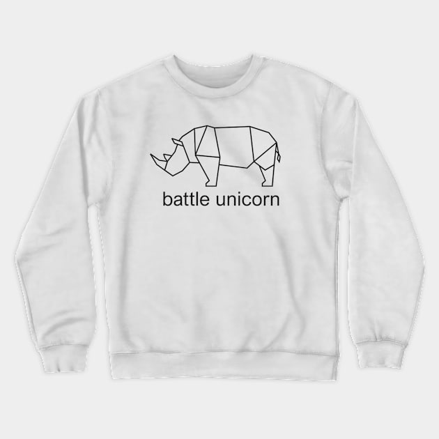 battle unicorn Crewneck Sweatshirt by goatboyjr